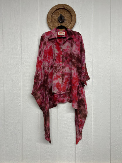 Crepe Sari Summer Nirvana Button Down 0626 247
