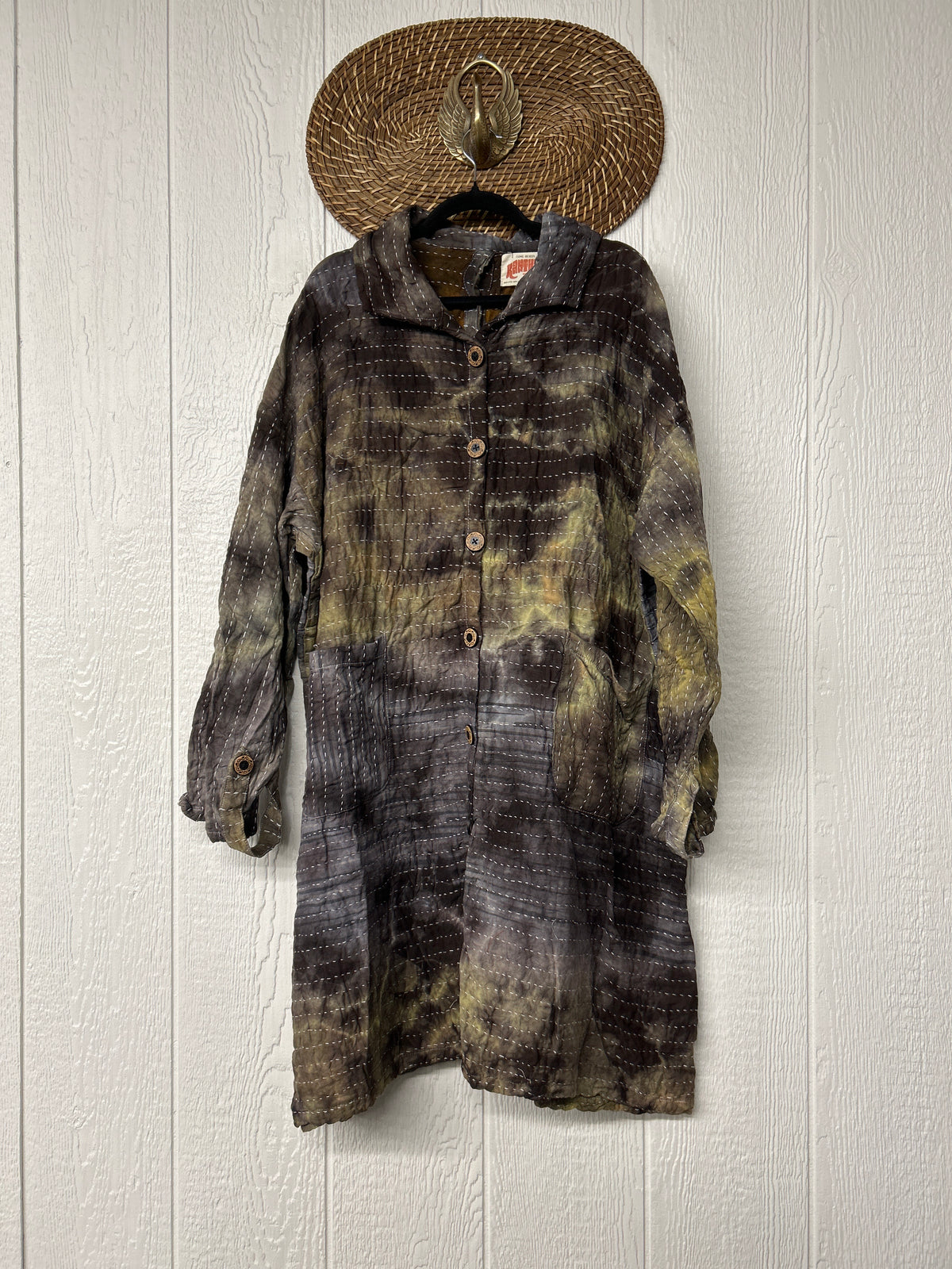 Aura Edit Koverlet Button Down Trench Coat 1026 028