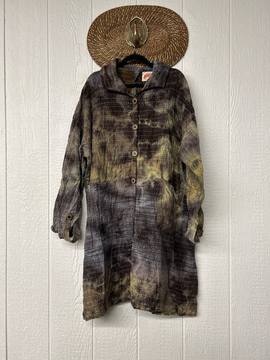 Aura Edit Koverlet Button Down Trench Coat 1026 028