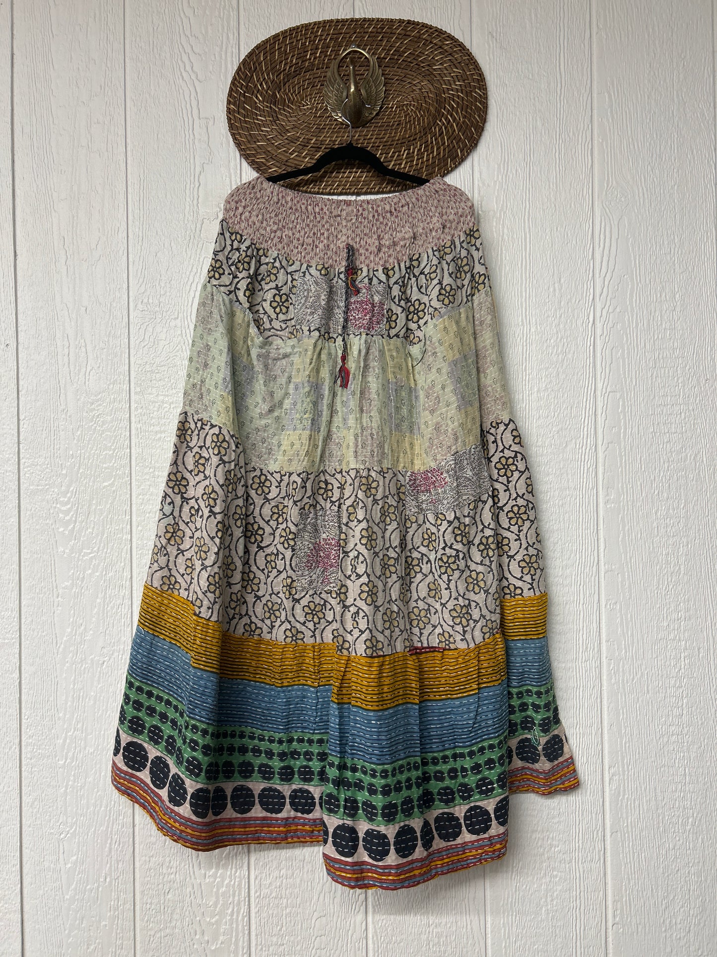 Pareo Kantha Lotus Maxi Skirt 0826 207