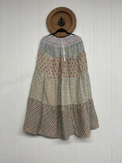 Pareo Kantha Lotus Maxi Skirt 0826 008