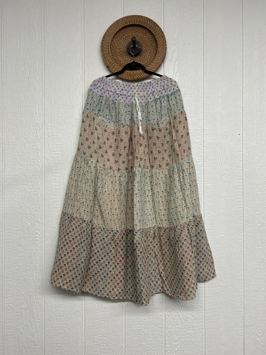 Pareo Kantha Lotus Maxi Skirt 0826 008