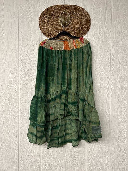 Crepe Sari Dahlia Skirt 1026 038