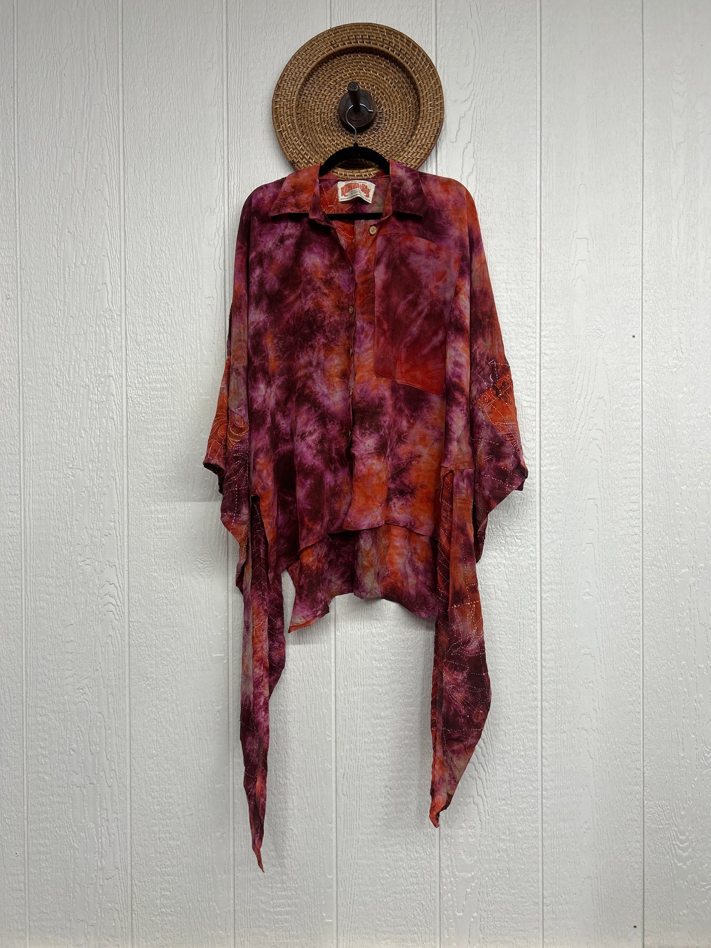 Crepe Sari Summer Nirvana Button Down 0626 260