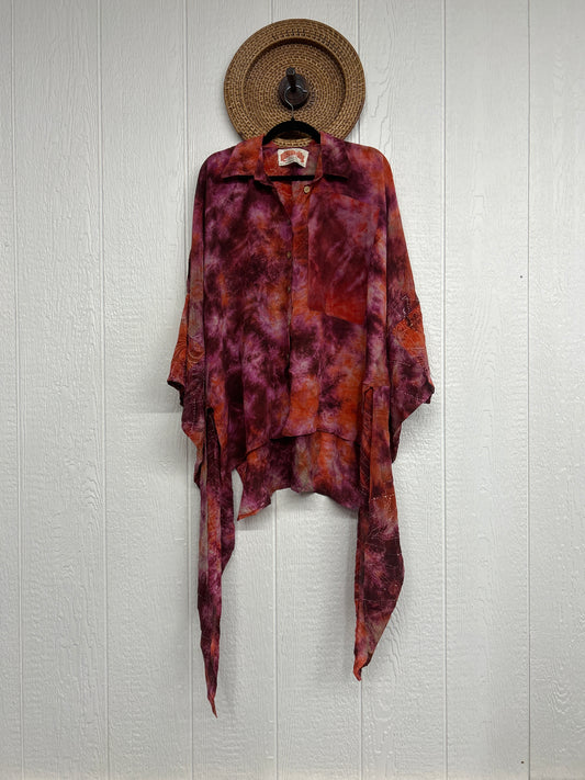 Crepe Sari Summer Nirvana Button Down 0626 260