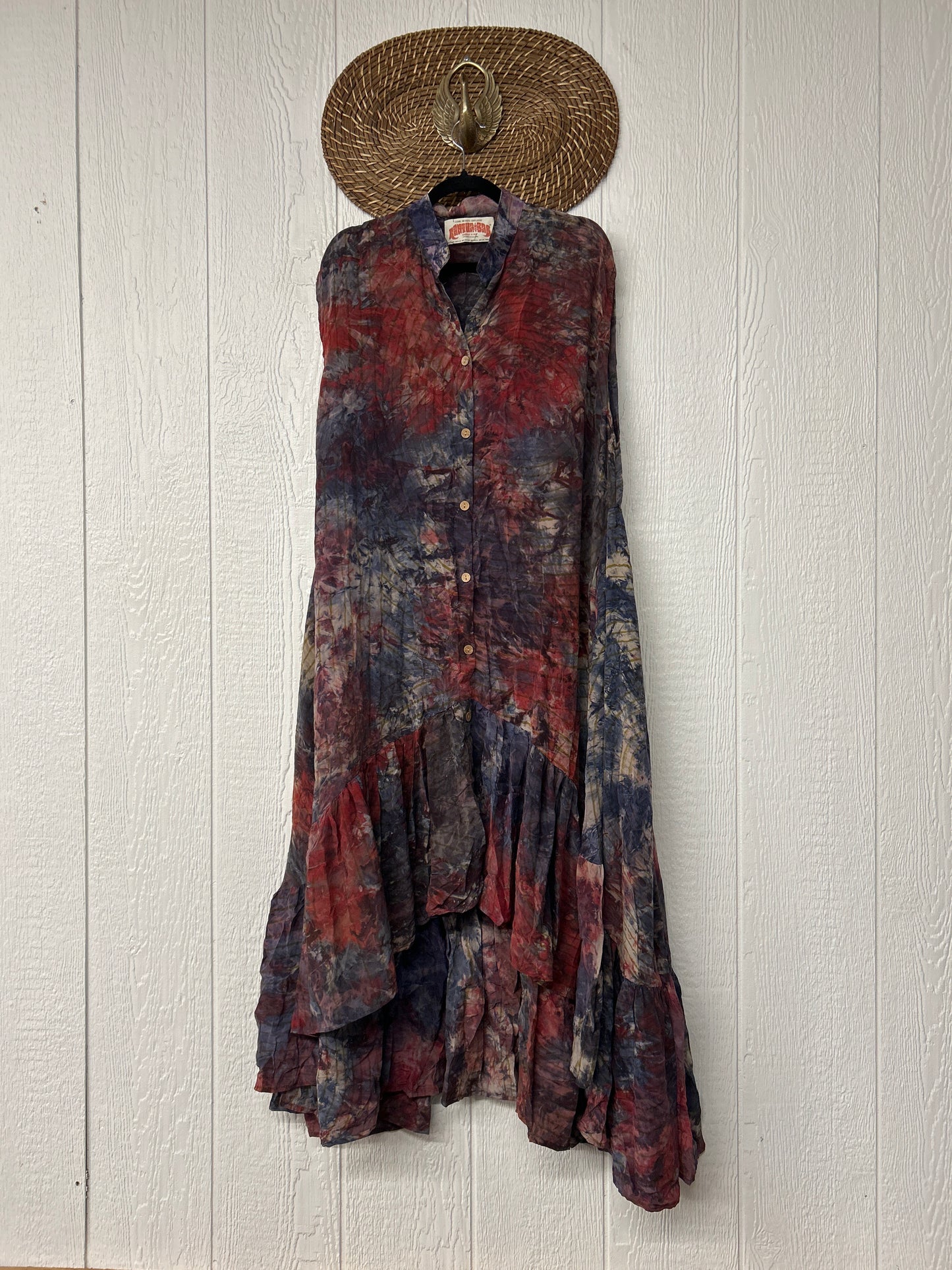Crepe Sari Summer Dahlia Duster 0726 138