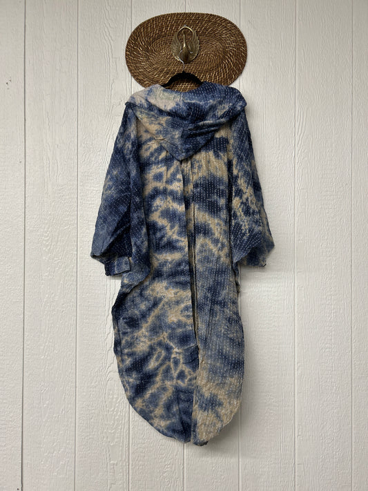 Aura Edit Pareo Kantha Poetic Hoodie Maxi 0726 010