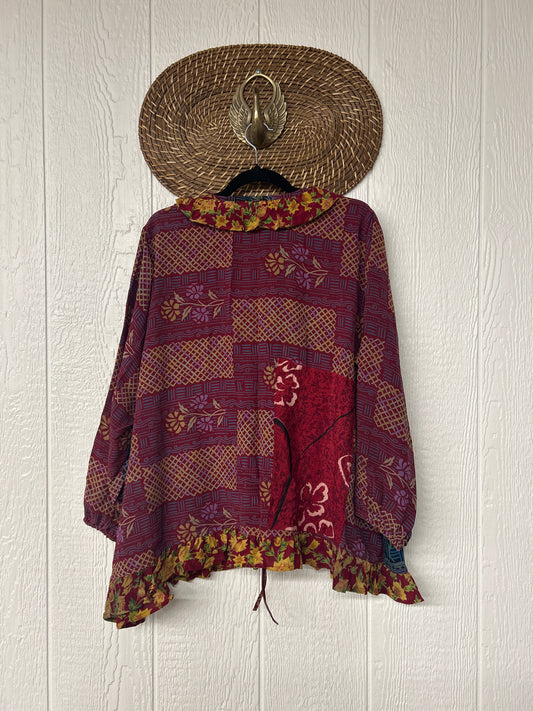 Crepe Sari Ruffle Daisy Blouse 0226 251