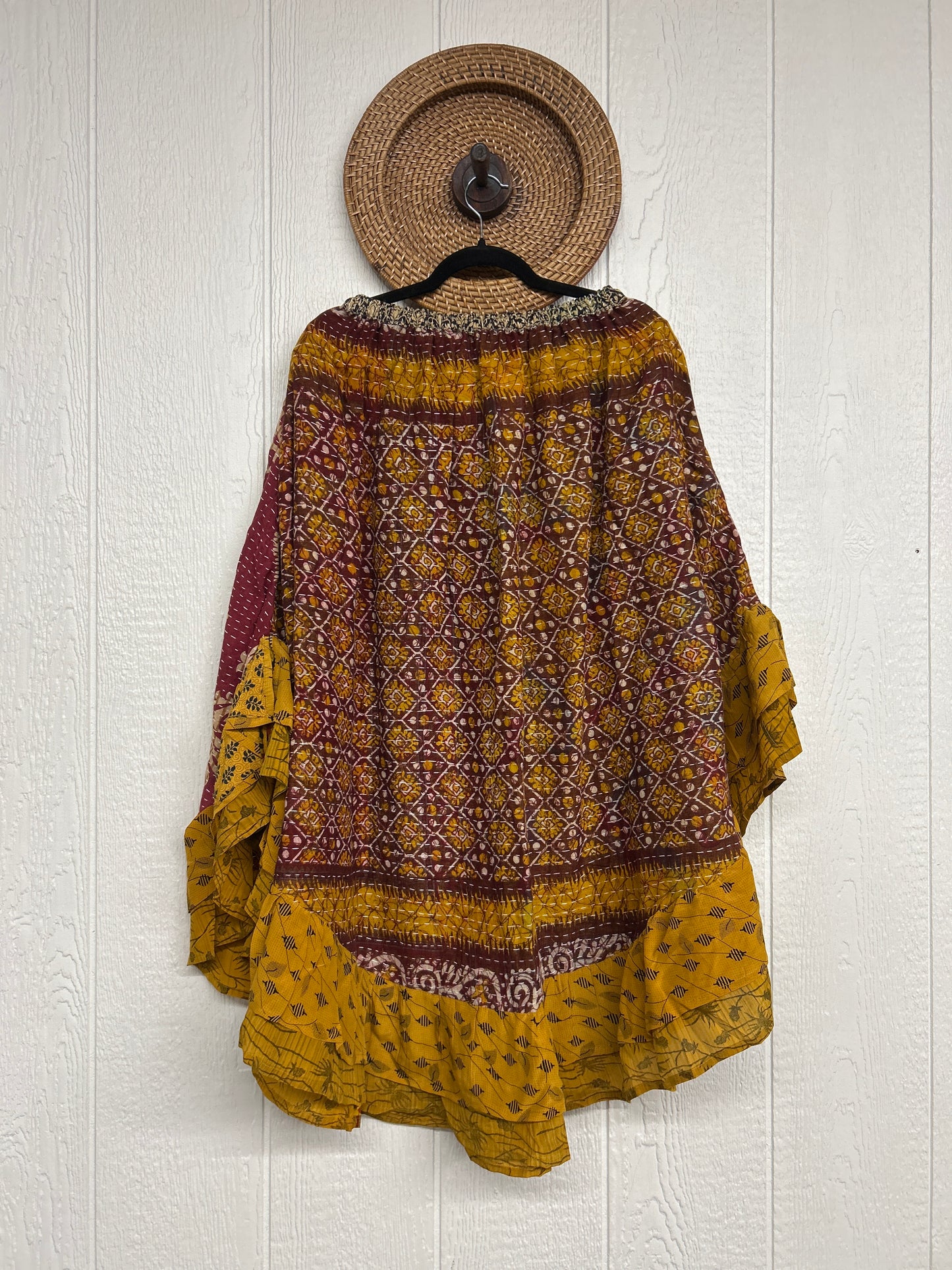 Pareo Kantha Wild Rose Skirt 0426 124