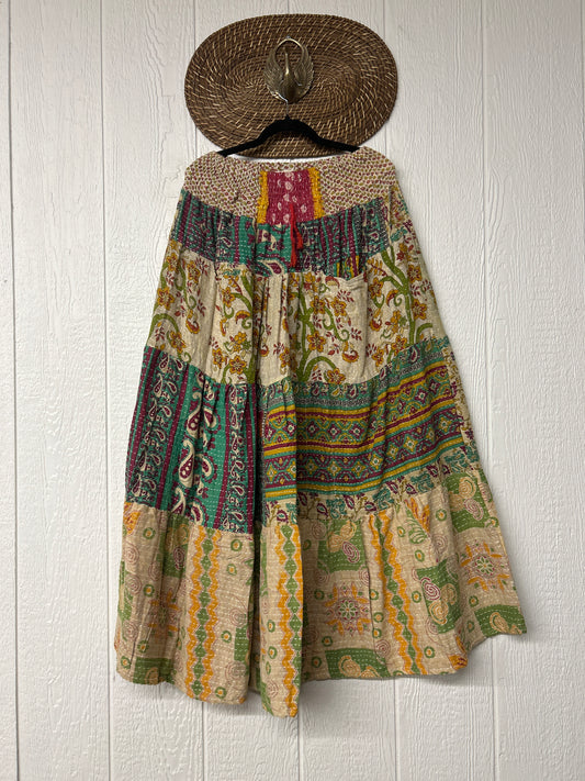 Pareo Kantha Lotus Maxi Skirt 0826 188