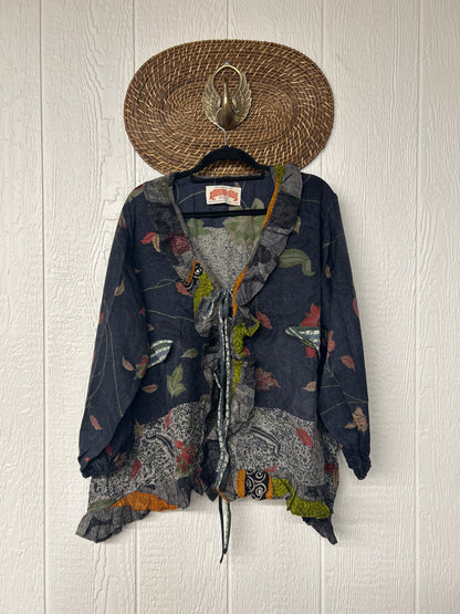 Crepe Sari Ruffle Daisy Blouse 0226 197