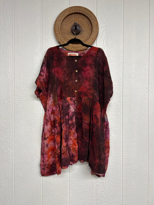 Crepe Sari Daydreamer Button Down Mini  0426 160