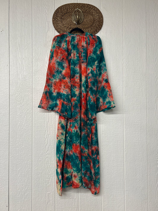 Crepe Sari Woodstock Duster Dress 0226 131