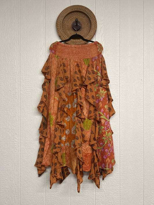 Pareo Kantha Willow Maxi Skirt 0826 010