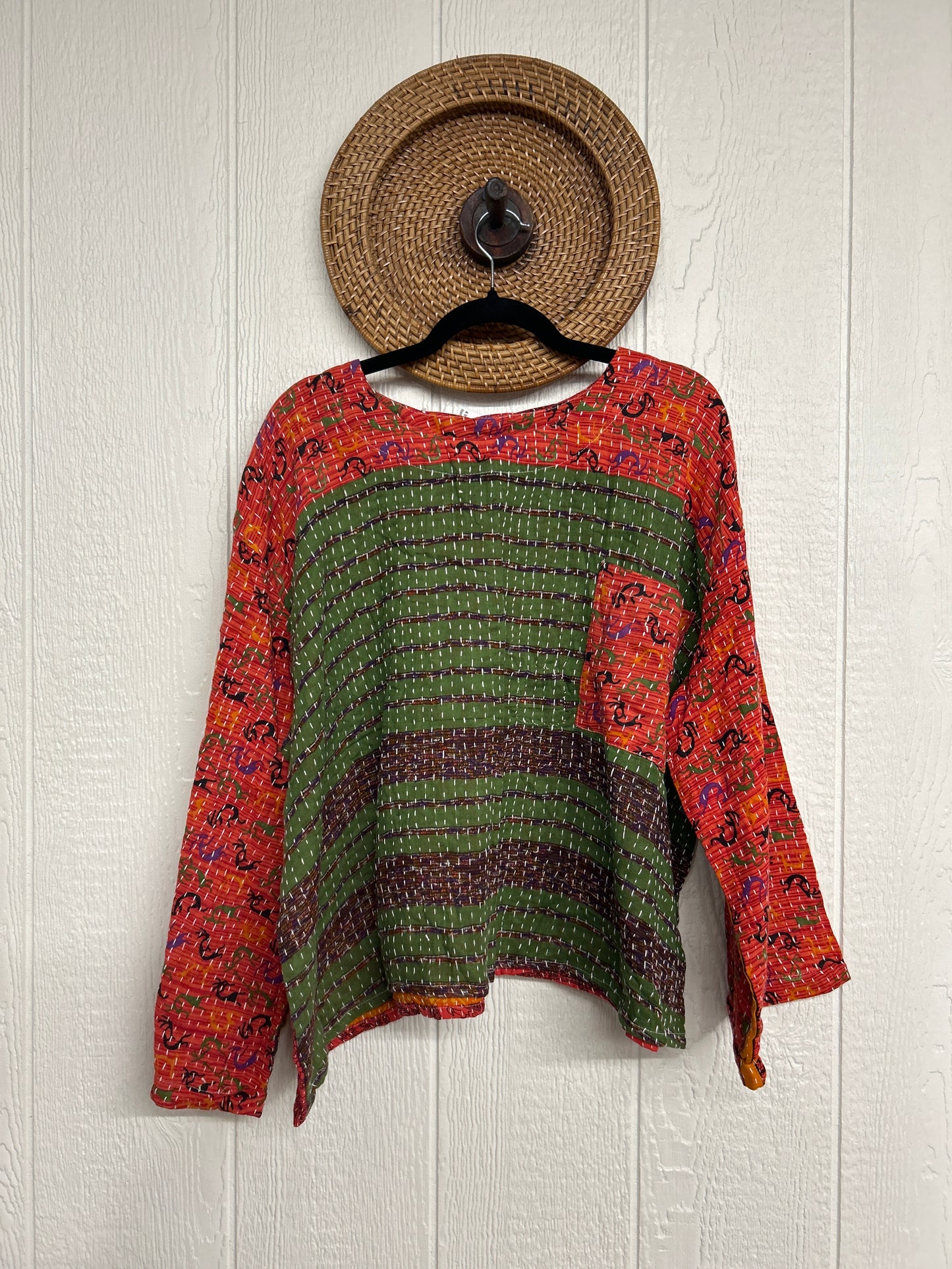 Pareo Kantha Wanderer Pocket Crop Top 0226 071