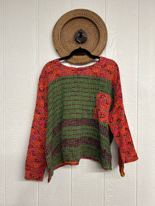 Pareo Kantha Wanderer Pocket Crop Top 0226 071