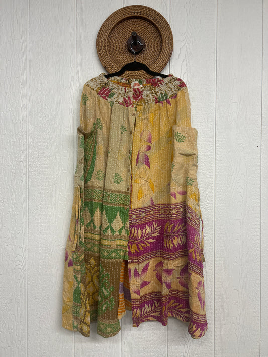 Pareo Kantha Butterfly Cargo Skirt 0426 256