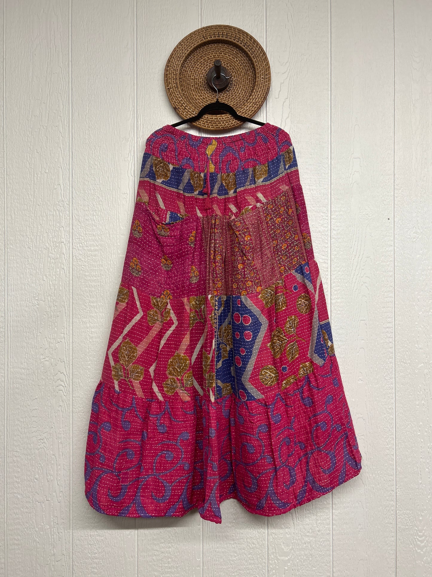 Pareo Kantha Lotus Maxi Skirt 0826 070