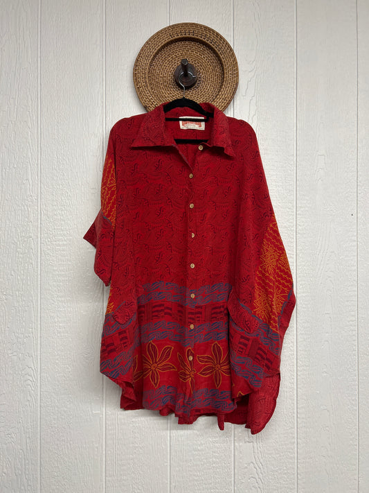 Crepe Sari Free To Be Button Down 0626 175