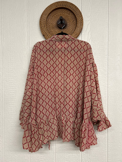 Crepe Sari Wild Rose Top 1225 038