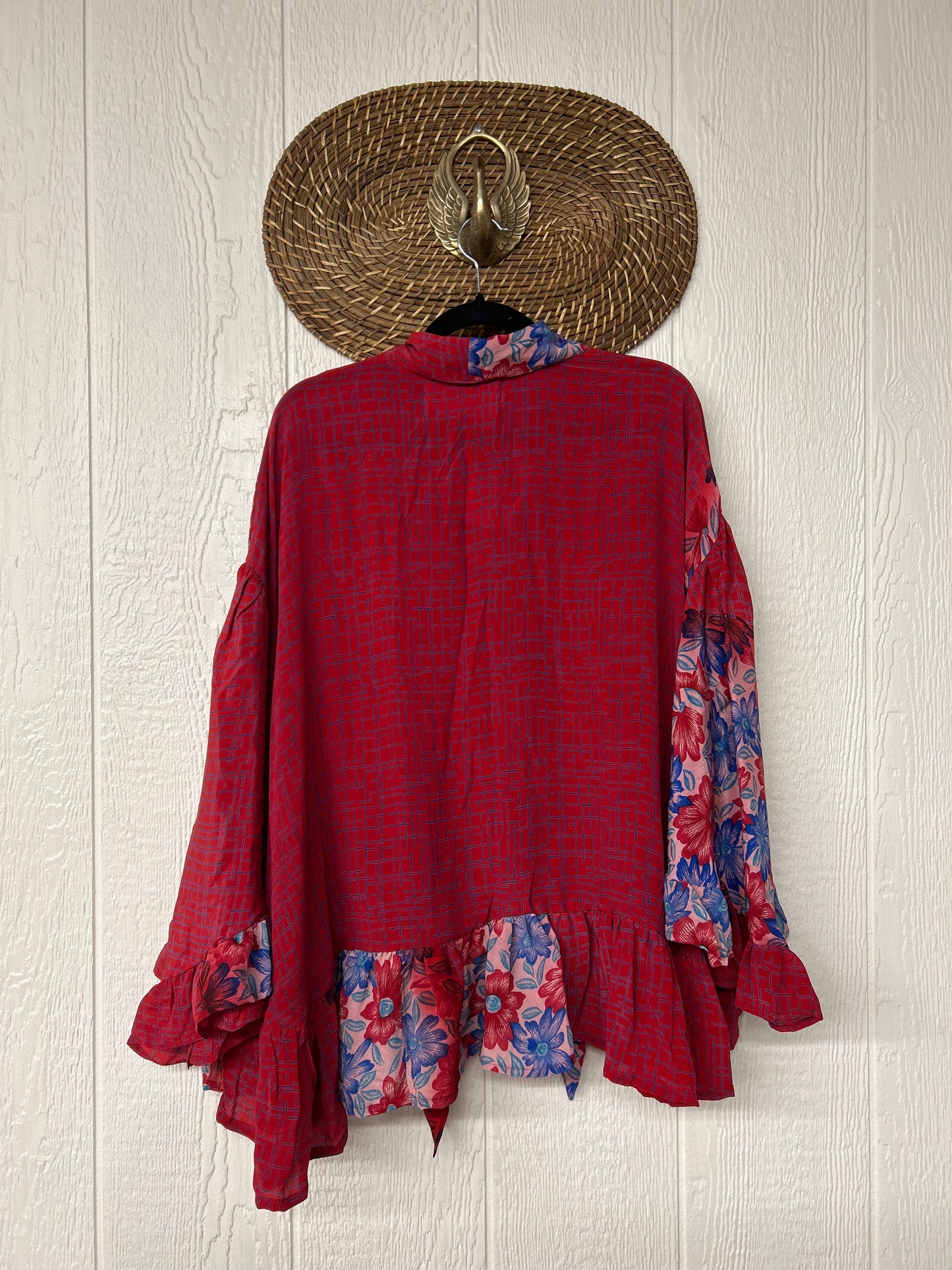 Crepe Sari Wild Rose Top 1225 221