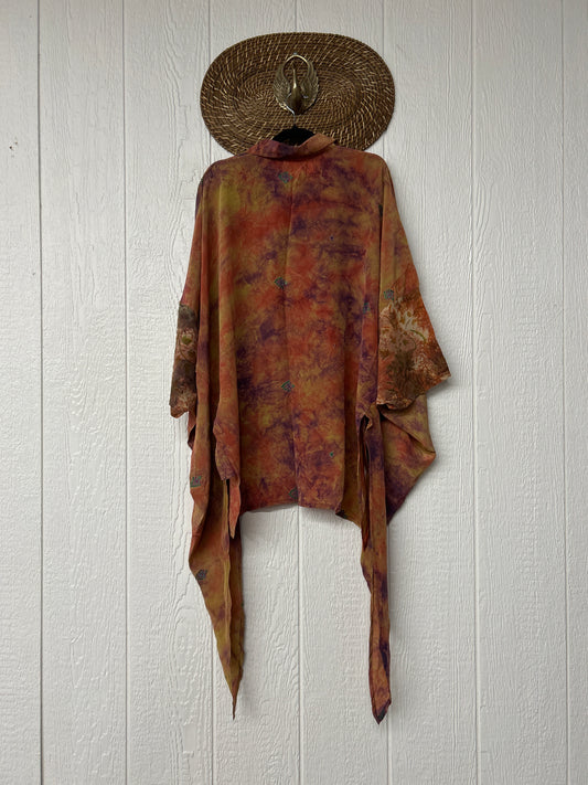 Crepe Sari Summer Nirvana Button Down 0626 031