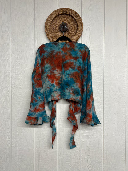 Crepe Sari Zeppelin Crop Shrug 0426 125