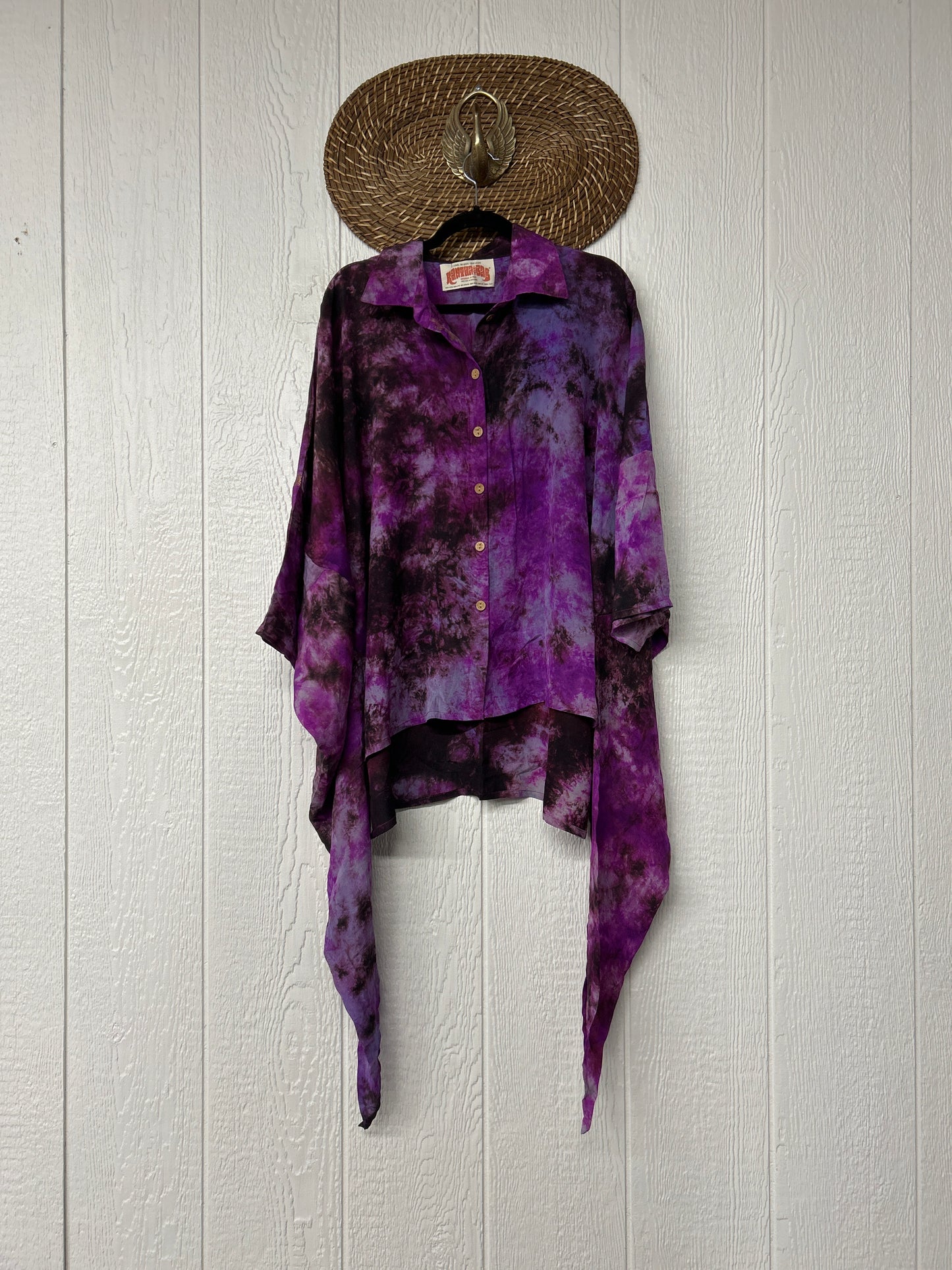 Crepe Sari Summer Nirvana Button Down 0626 171