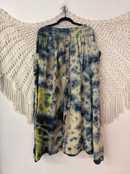 Pareo Kantha Butterfly Cargo Skirt L0626 001