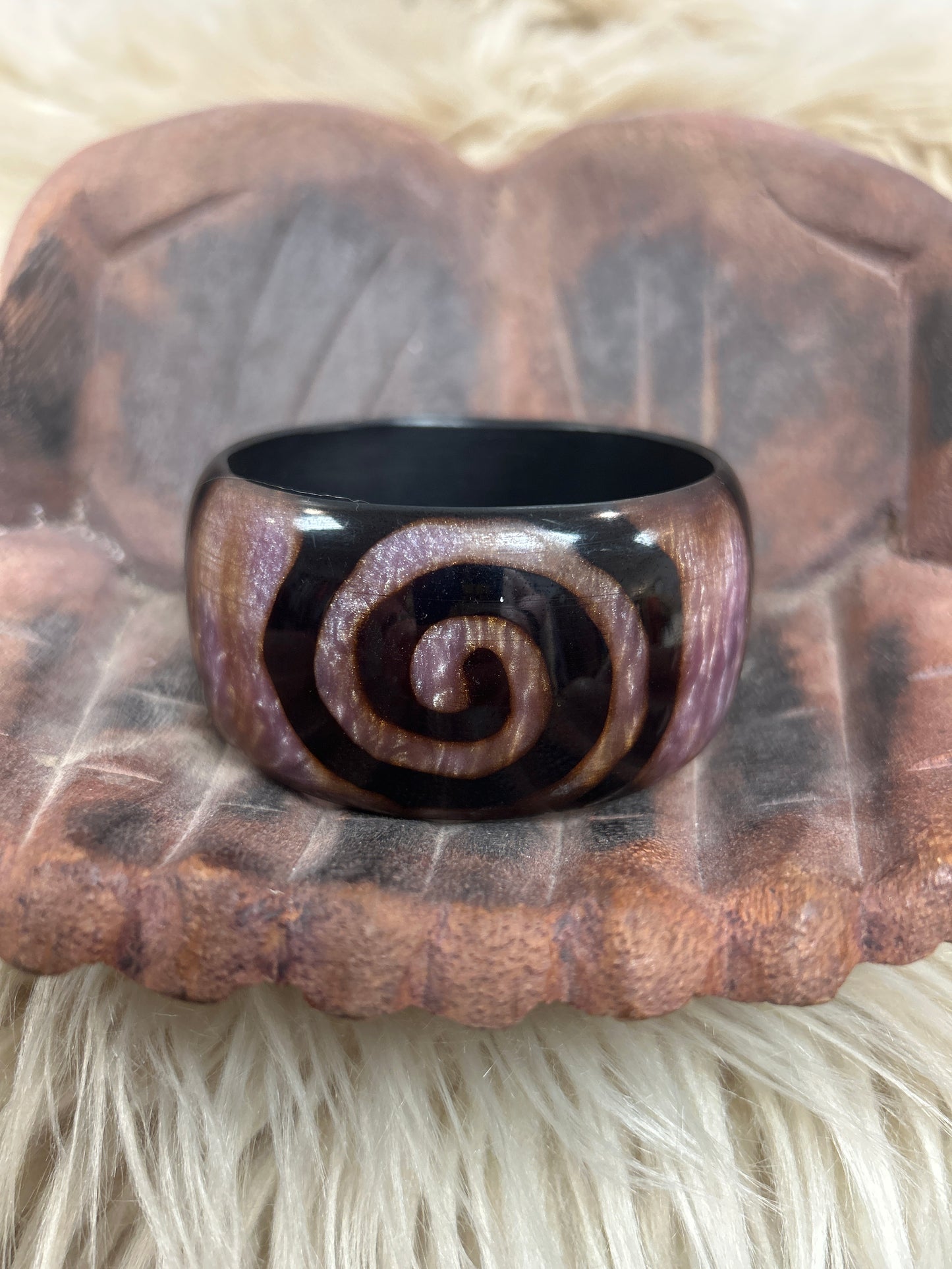 Purple Spiral Bangle