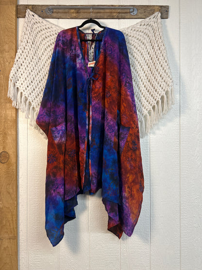 Crepe Sari Orchid Kimono 0626 174