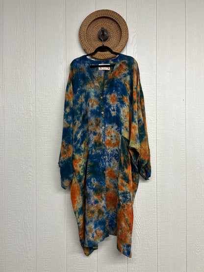 Crepe Sari Gaia Duster Dress 0426 015