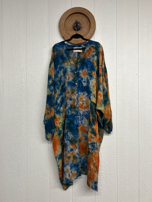Crepe Sari Gaia Duster Dress 0426 015
