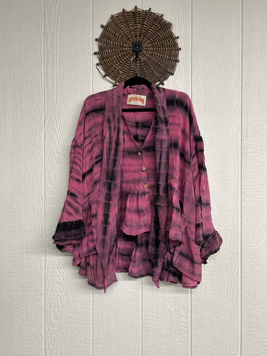 Crepe Sari Wild Rose Top 1026 092