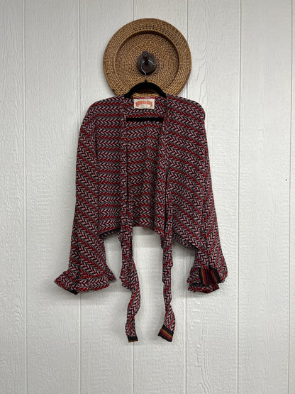 Crepe Sari Zeppelin Crop Shrug 0426 083