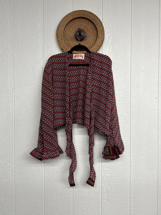 Crepe Sari Zeppelin Crop Shrug 0426 083