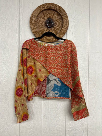 Pareo Kantha In Bloom Cropped Pullover 0326 129