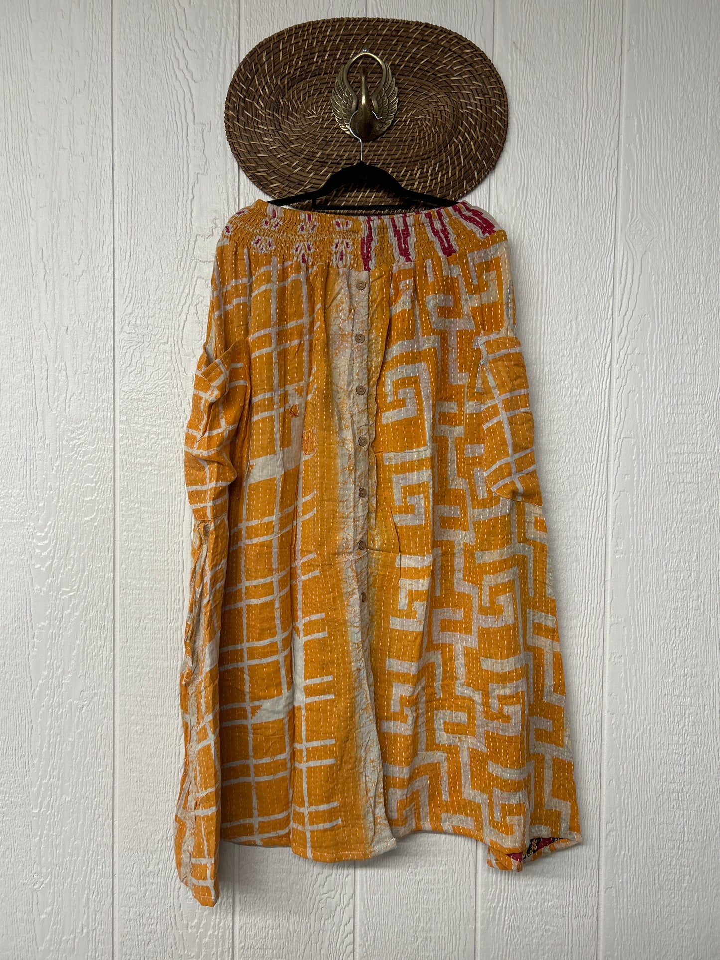 Pareo Kantha Butterfly Cargo Skirt 0426 031