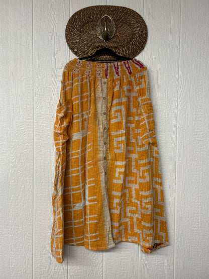 Pareo Kantha Butterfly Cargo Skirt 0426 031