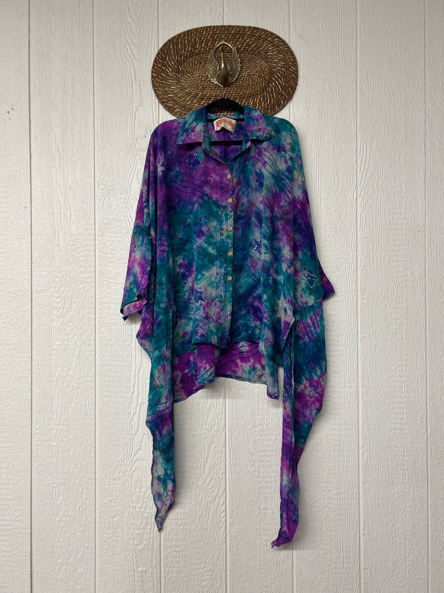 Crepe Sari Summer Nirvana Button Down 0626 064