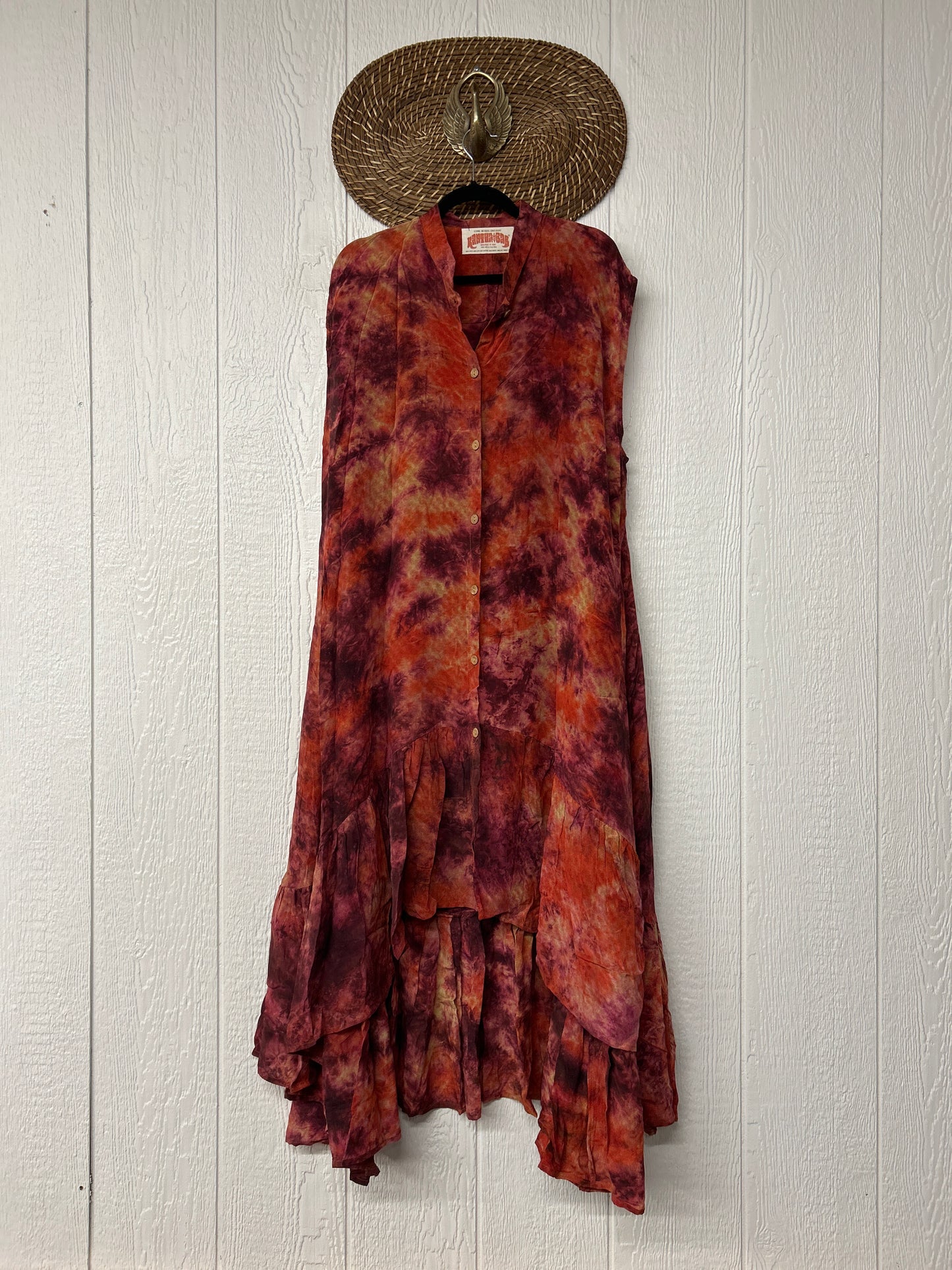 Crepe Sari Summer Dahlia Duster 0726 068