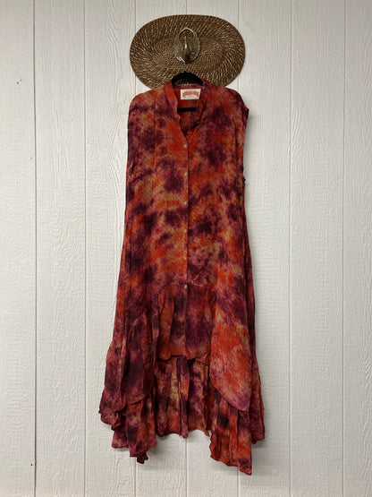Crepe Sari Summer Dahlia Duster 0726 068