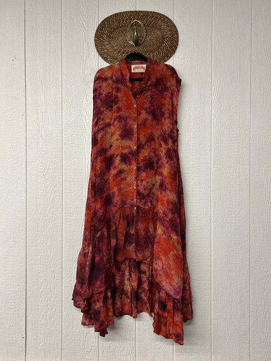 Crepe Sari Summer Dahlia Duster 0726 068