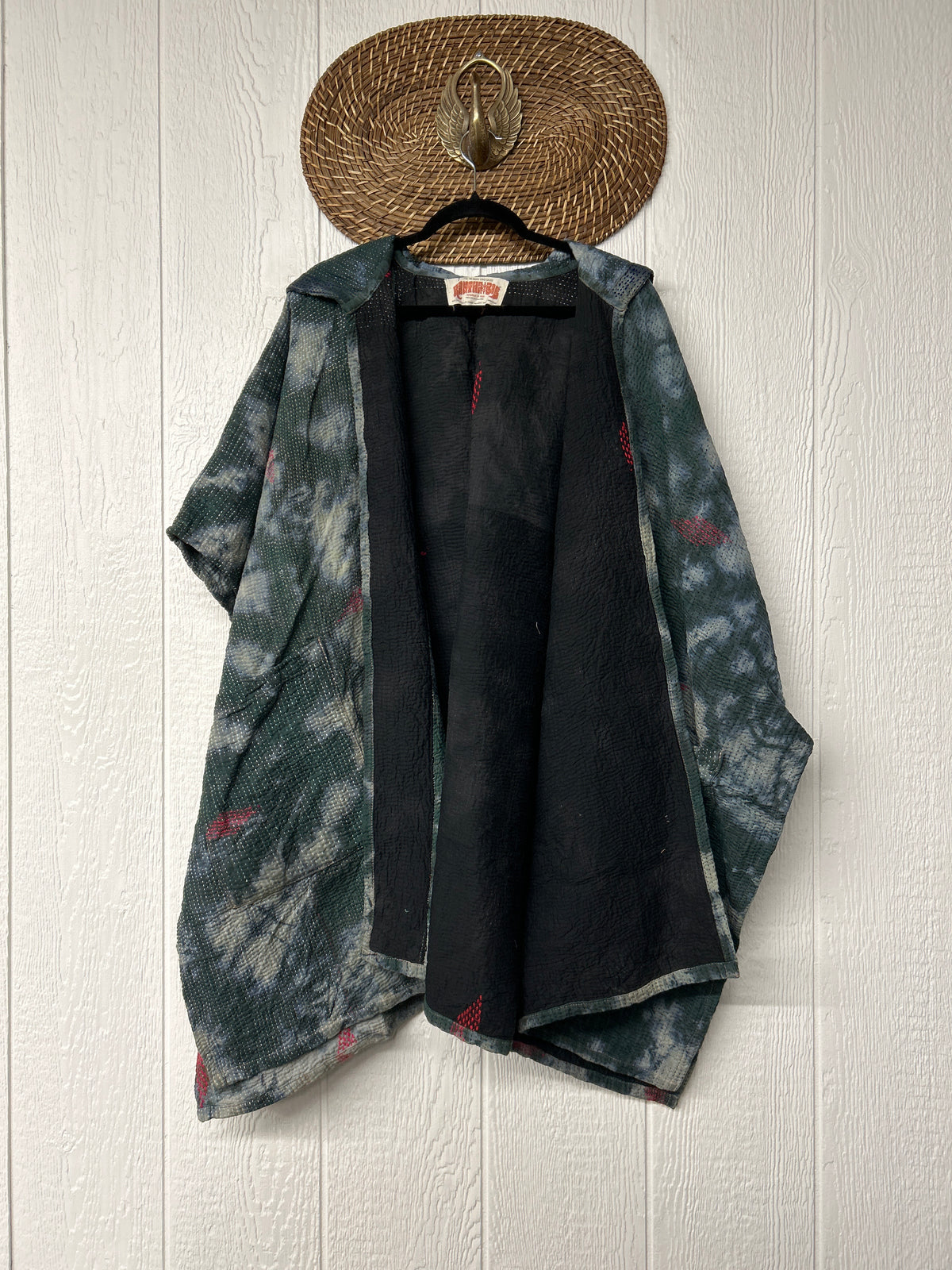 Aura Edit Fine Kantha Wanderlust Poncho 1026 016