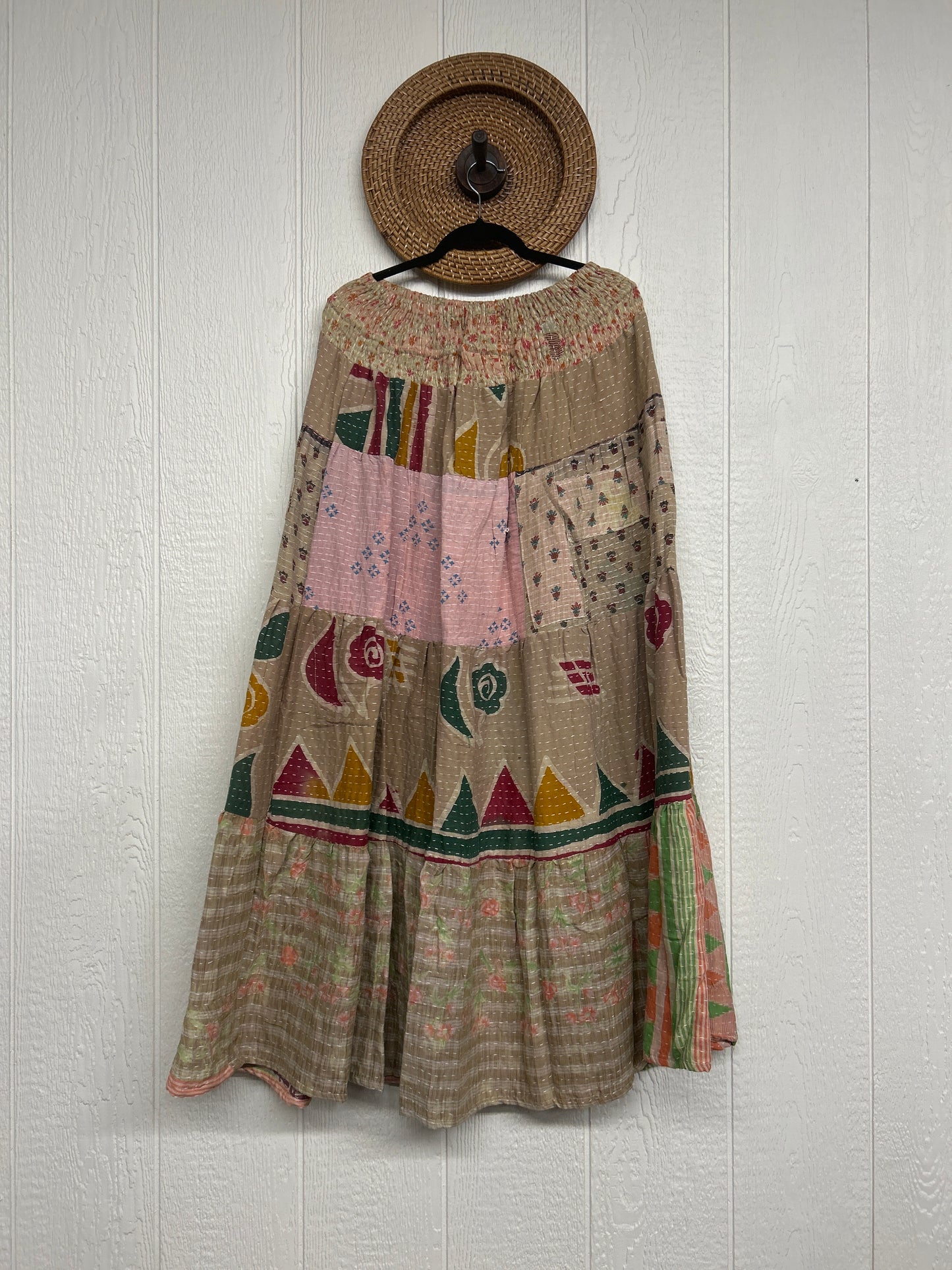 Pareo Kantha Lotus Maxi Skirt 0826 093