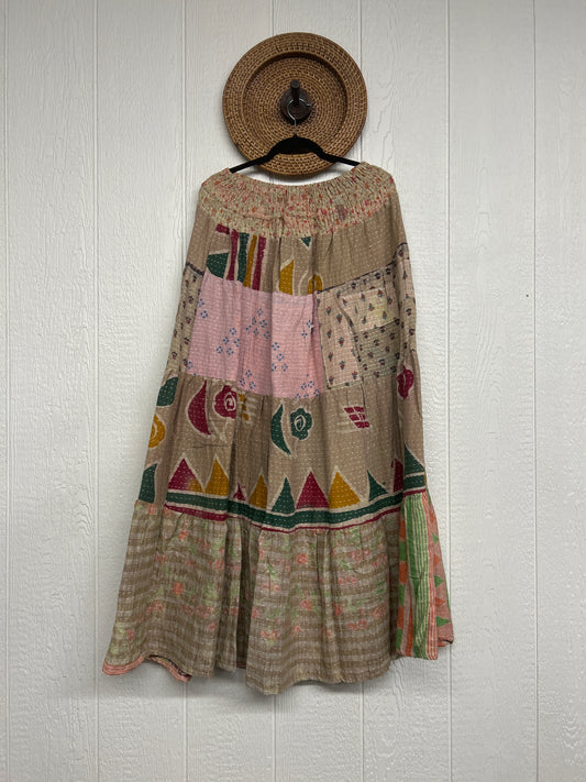 Pareo Kantha Lotus Maxi Skirt 0826 093