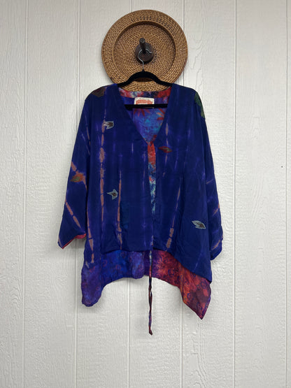 Crepe Sari Hi Lo Butterfly Top 0726 105