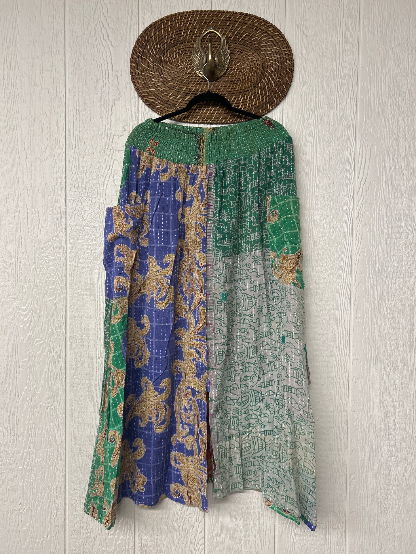 Pareo Kantha Butterfly Cargo Skirt 0426 134