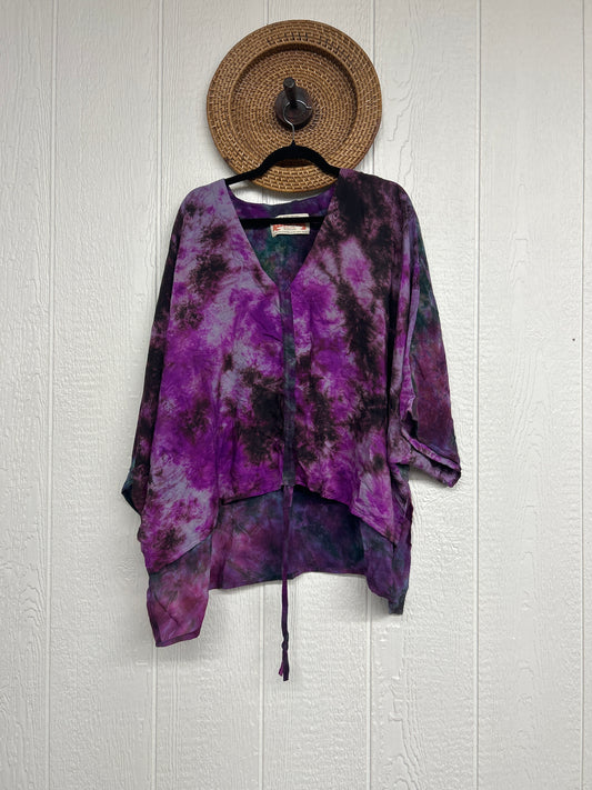 Crepe Sari Hi Lo Butterfly Top 0726 102