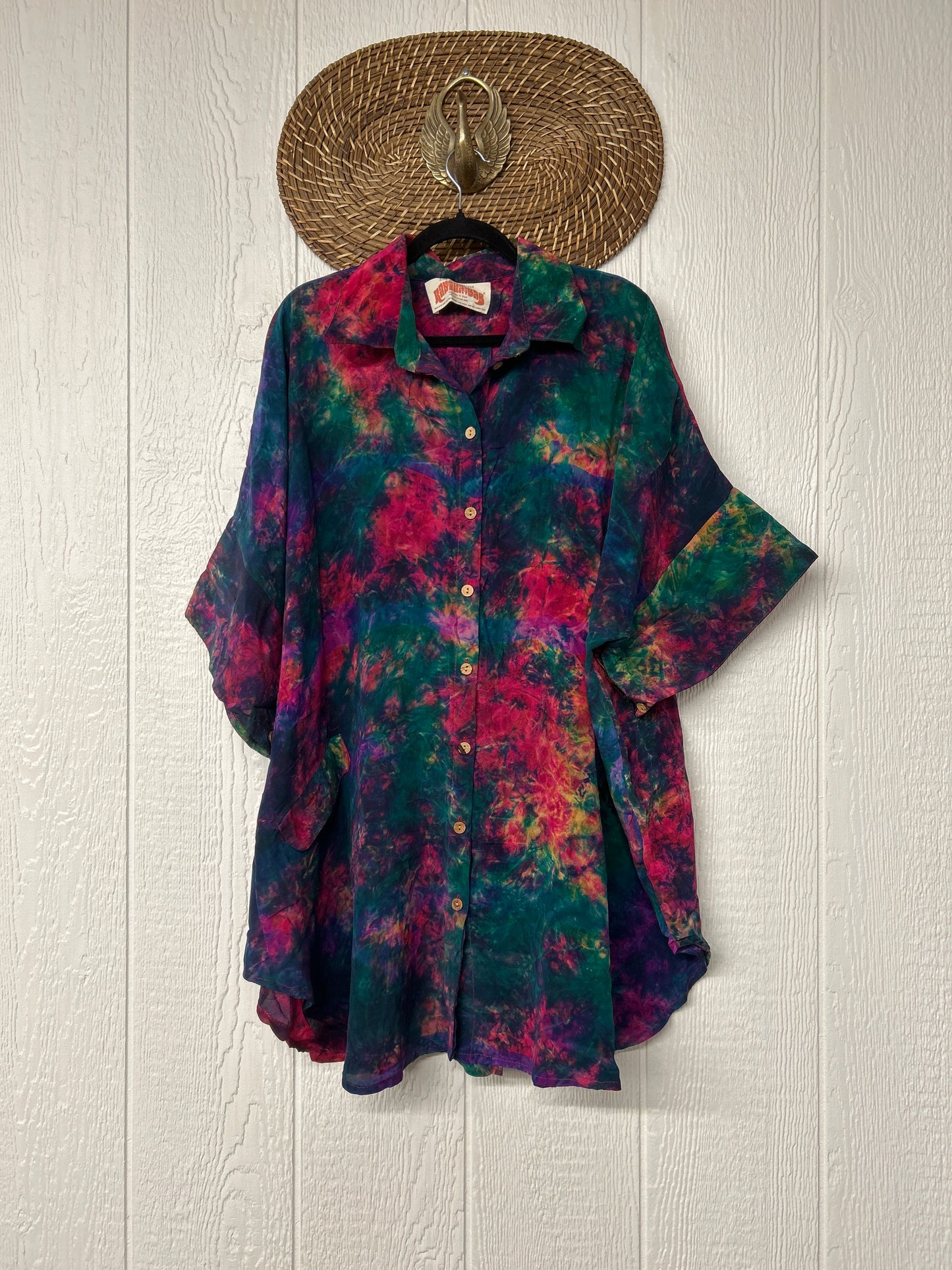 Crepe Sari Free To Be Button Down 0626 133